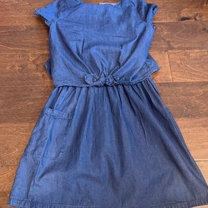 Calvin Klein Girls Dress sz M ( Sz 8-10) Blue Denim NWOT Cotton